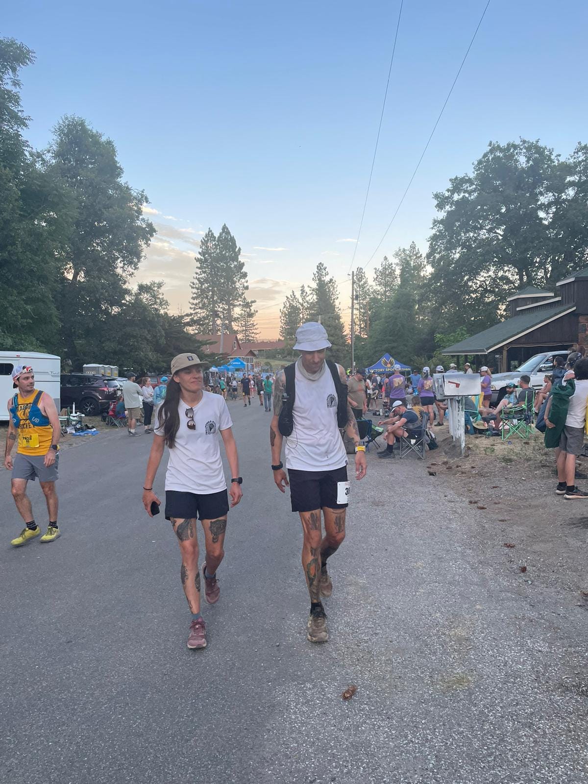 Chris Z entering the Michigan Bluff Aid Station at the Western States Endurance Run