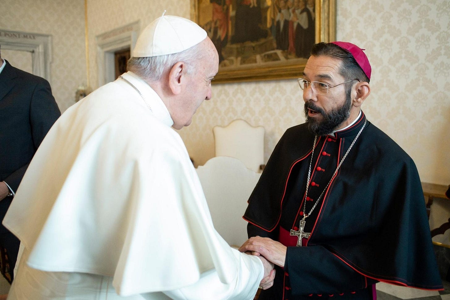 What does a bishop think sitting next to the pope? “My mother's scolding  'sit up straight!'” | Crux