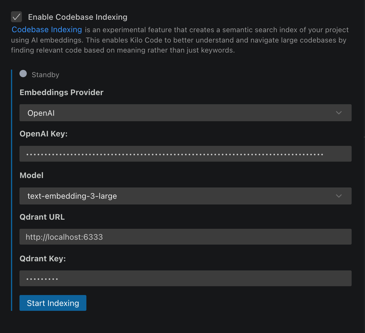 Codebase Indexing Settings Codebase Indexing Settings
