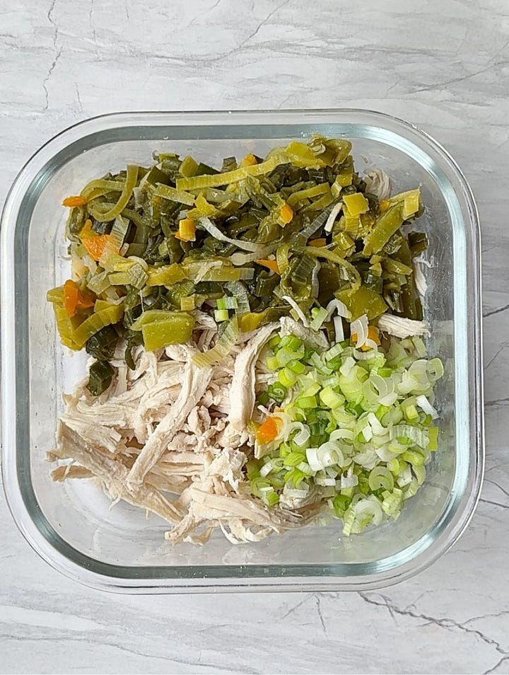 Paté de pollo con ajoporro