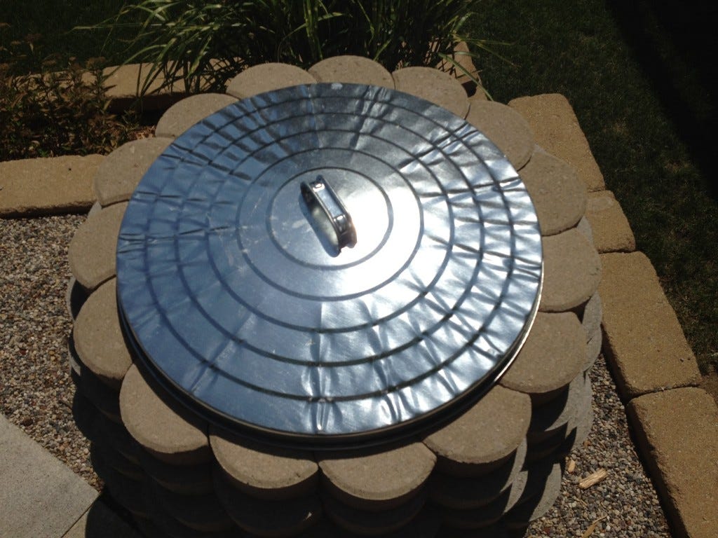 Lid/ Top View of Homemade Tandoor