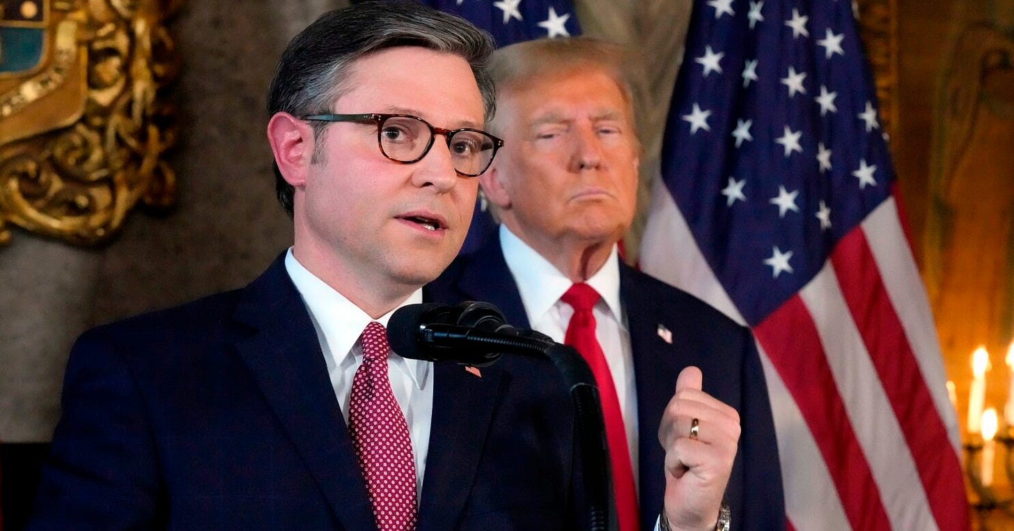 Trump, Speaker Johnson meet at Mar-a-Lago as House swirls in turmoil | AP  News