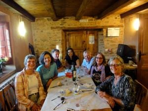 Pilgrims from three continents (Africa, Australia, North America) sharing a meal on a fourth:) Pilgrims from three continents (Africa, Australia, North America) sharing a meal on a fourth:)