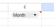 Red triangle to show error