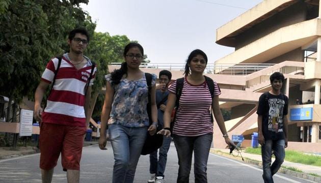 Students at IIT Delhi campus (HT File Photo)