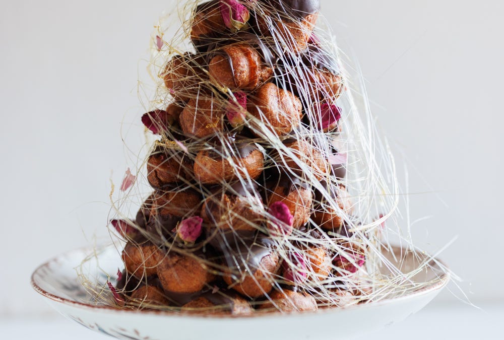 New Year's Eve + Chanukah Croquembouche! - by Zoë François
