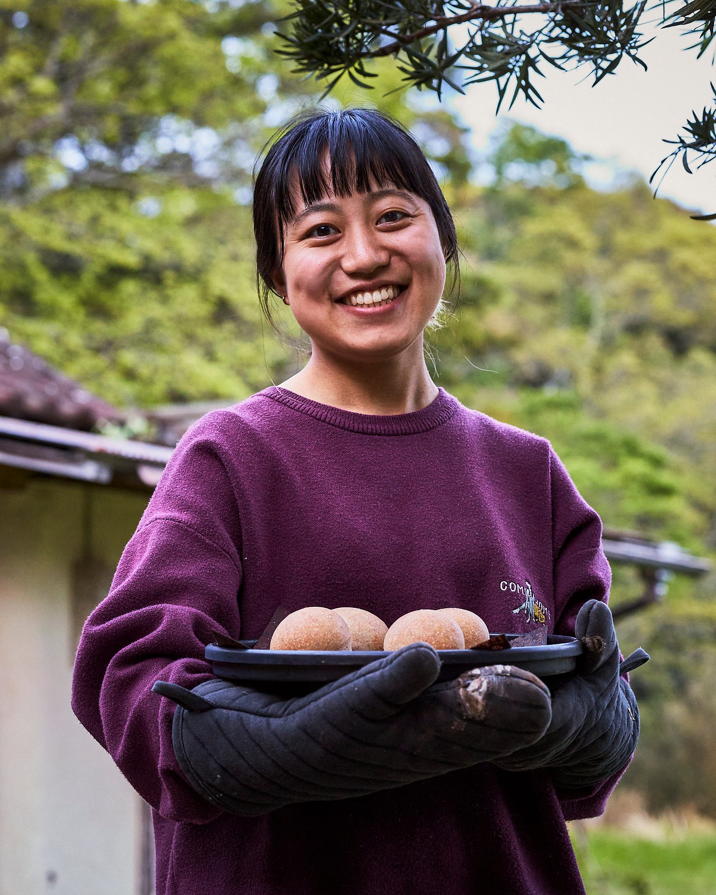 Chef Sori-Chan with freshly baked bread