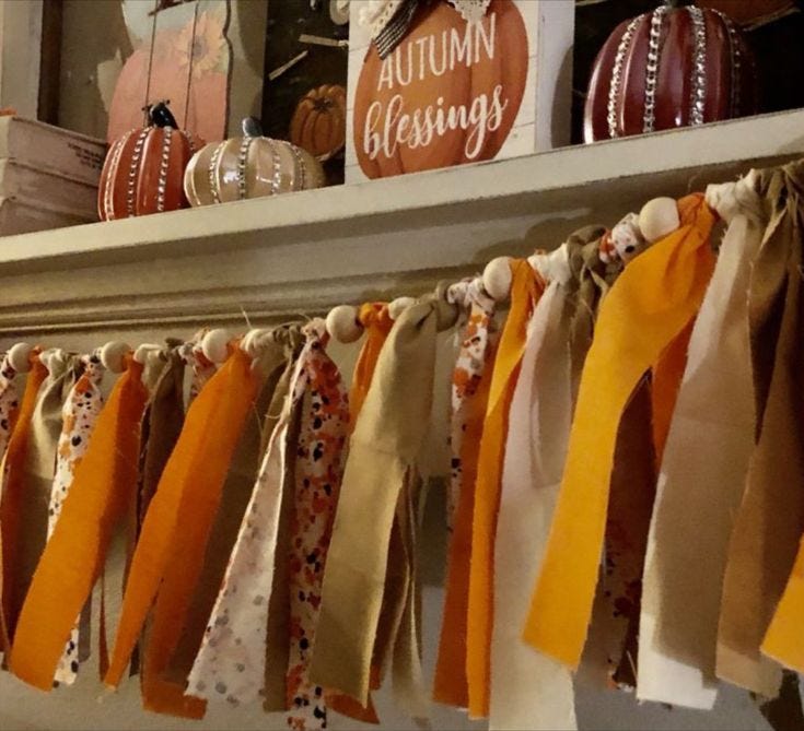 Create a fall fabric garland for your home! It’s EASY!