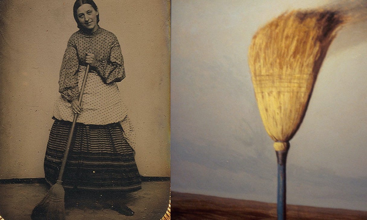 An illustration for the Tibetan word བསྟར་བ་, bstar ba, to sweep, made of two pictures found in archives. An illustration for the Tibetan word བསྟར་བ་, bstar ba, to sweep, made of two pictures found in archives.