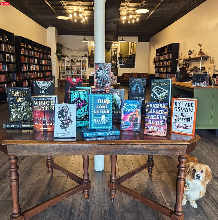 Photo at left courtesy of the Wandering Crow; photo at right courtesy of Jack’s Books