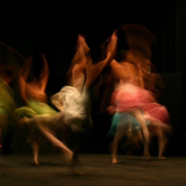 This may contain: blurry photograph of people dancing on the floor in front of a black background, This may contain: blurry photograph of people dancing on the floor in front of a black background,