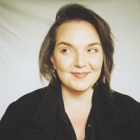 Photos of Tatiana Pavela onstage, in the lake, and a portrait