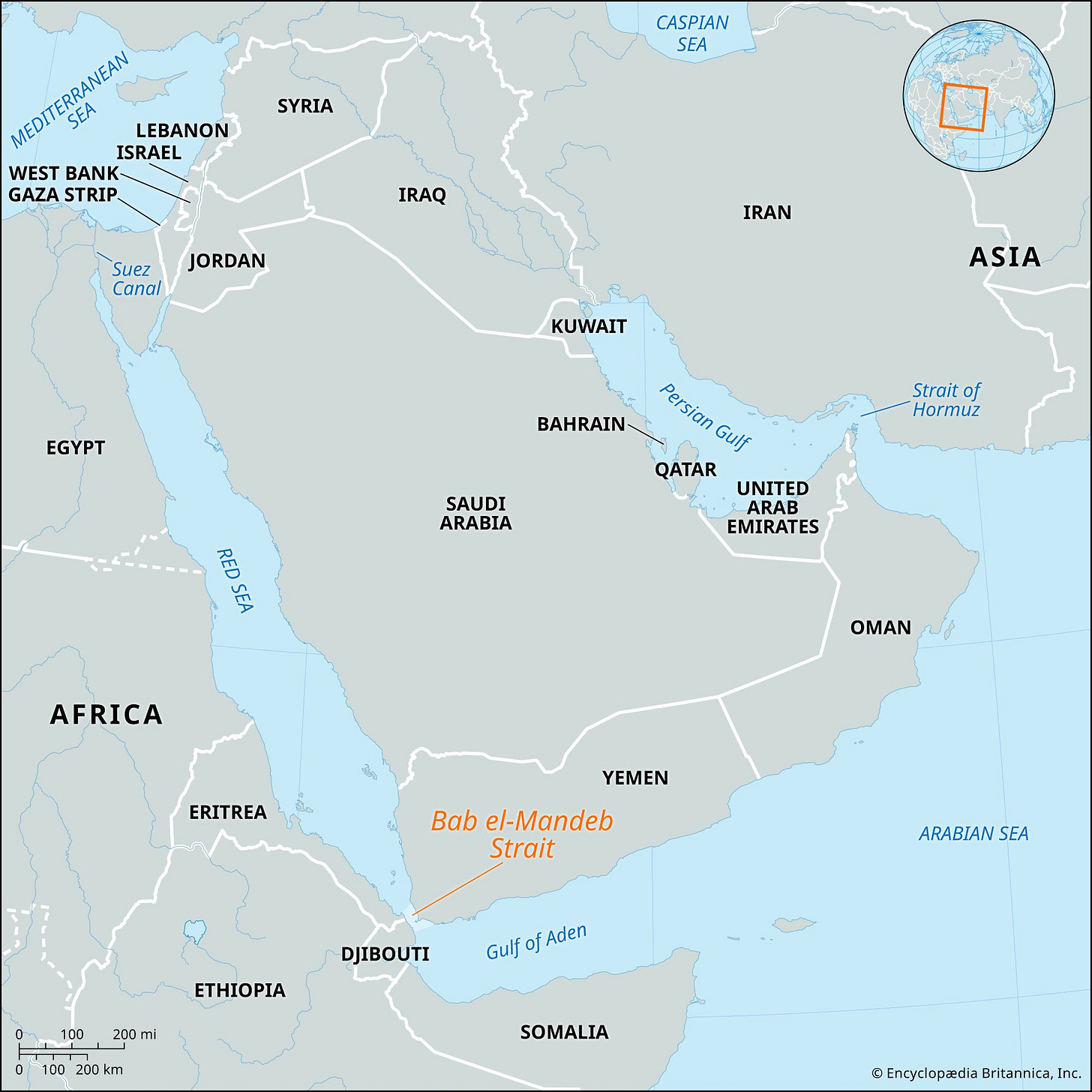 Bab el-Mandeb Strait | Map, Chokepoint, Red Sea, Iran War, Yemen, Blockade,  & Hormuz | Britannica