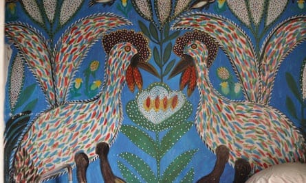 Art painted on the walls of Polina Rayko’s house.