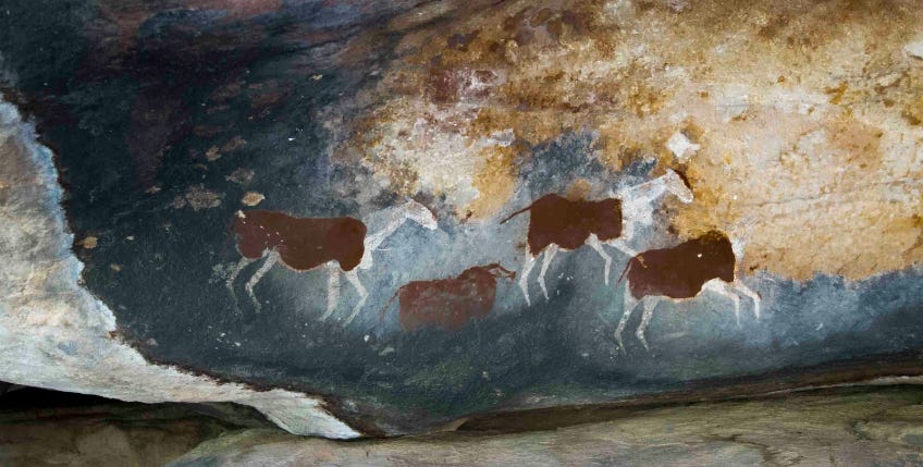 Cave paintings of horses