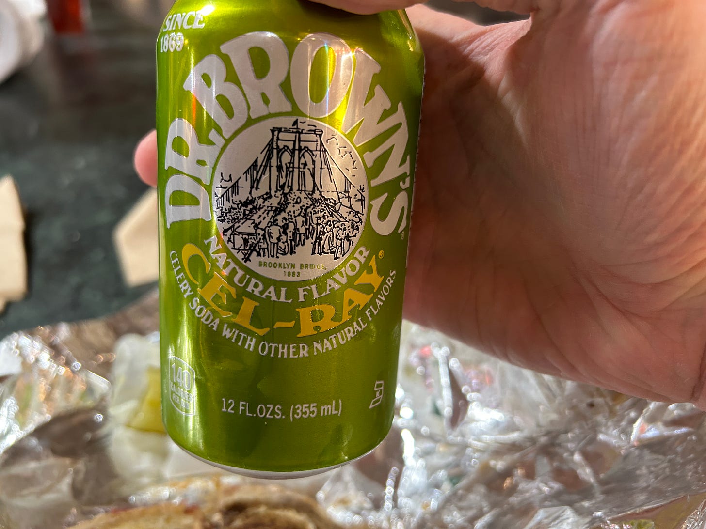 Dr. Brown's Cel-Ray celery flavored soda