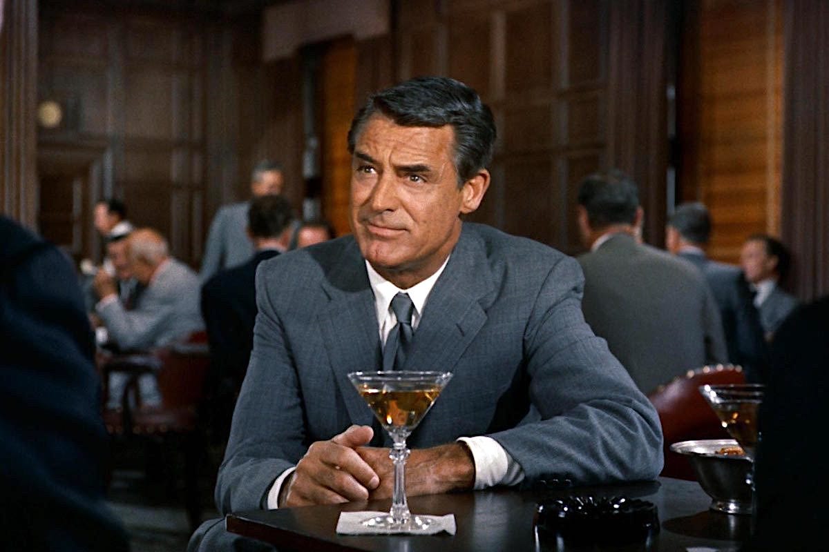 Cary Grant in Hitchcock's North By Northwest: that's the James Bond films  invented then - Steve Pafford