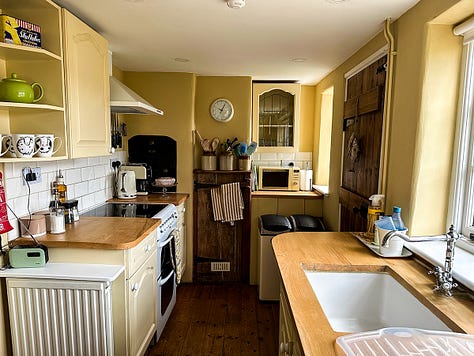images showing inside the cottages.