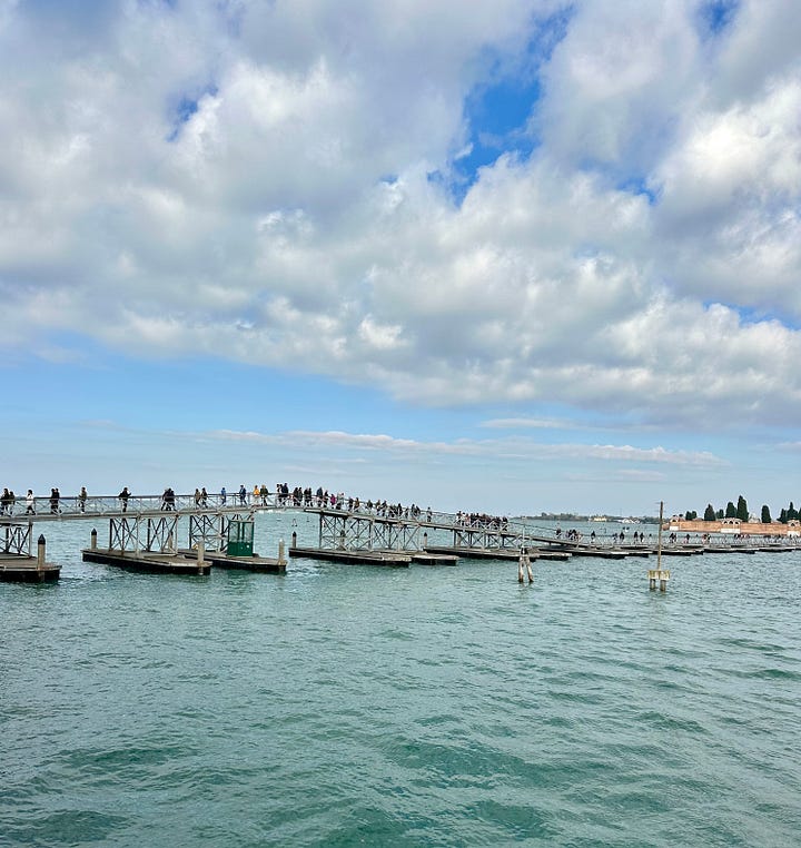 Votive bridges in Venice: San Michele + Salute