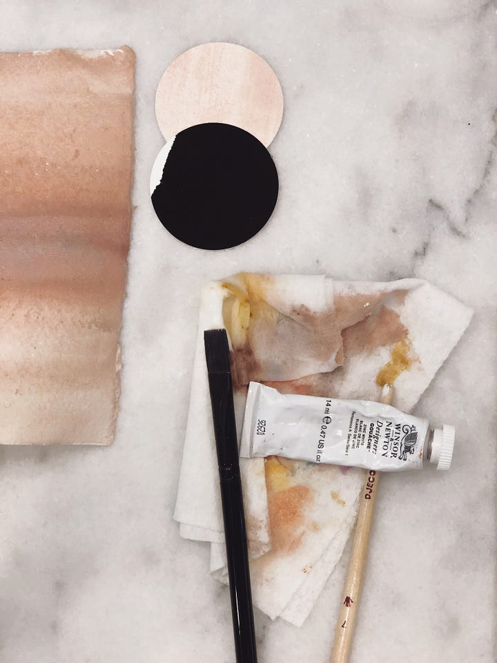 collage and color swatches 