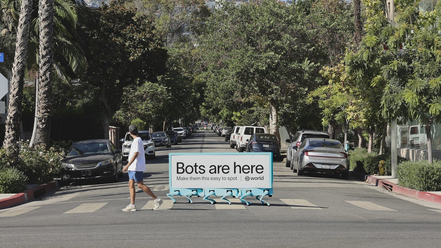 A person walking across a street with a sign

AI-generated content may be incorrect.