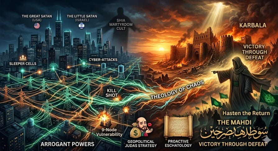 the Mahdi strategy to destroy the great Satan