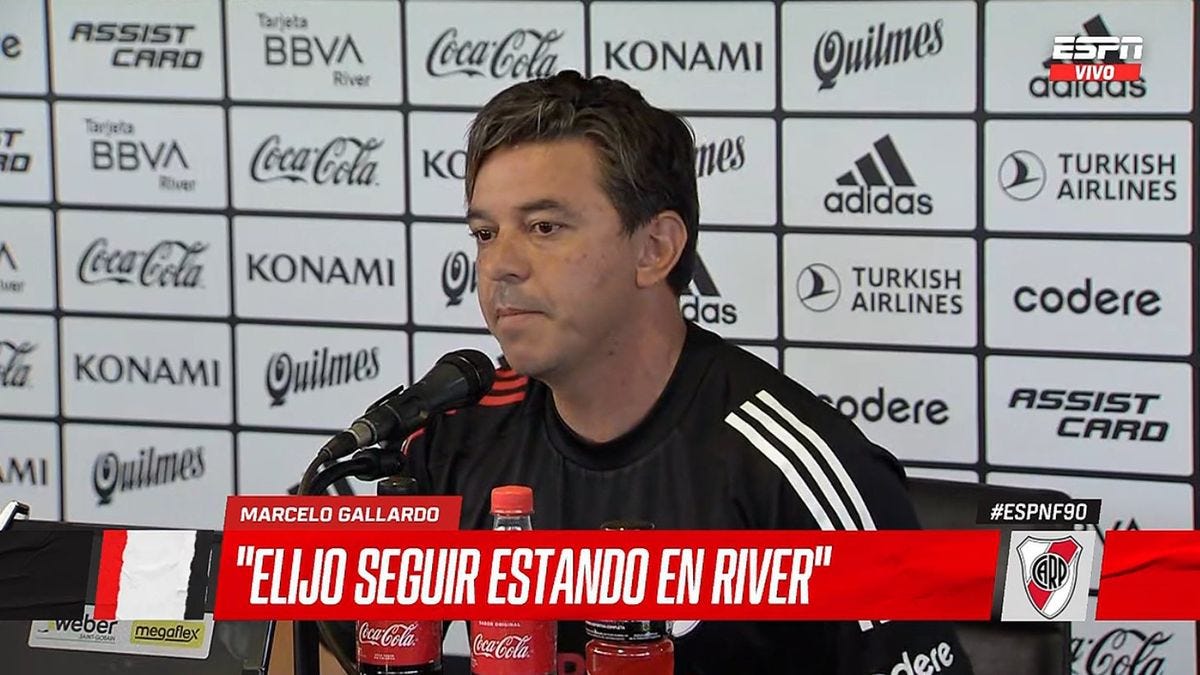 Gallardo continuará en River: Elijo seguir estando; merezco seguir un año  más