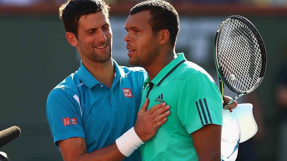 Novak Djokovic bad luck for opponents at 2016 US Open tennis images Novak Djokovic bad luck for opponents at 2016 US Open tennis images