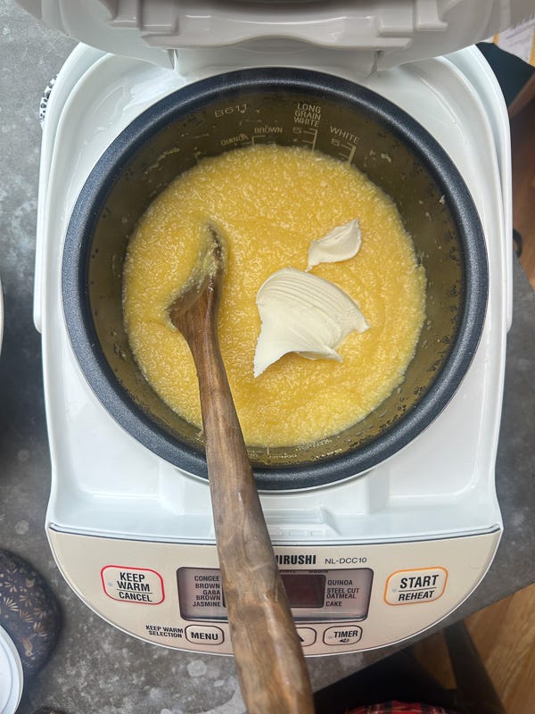 This rice cooker polenta recipe is an easy, hands-off way to make creamy polenta without constant stirring, perfect for weeknight dinners and meal prep.