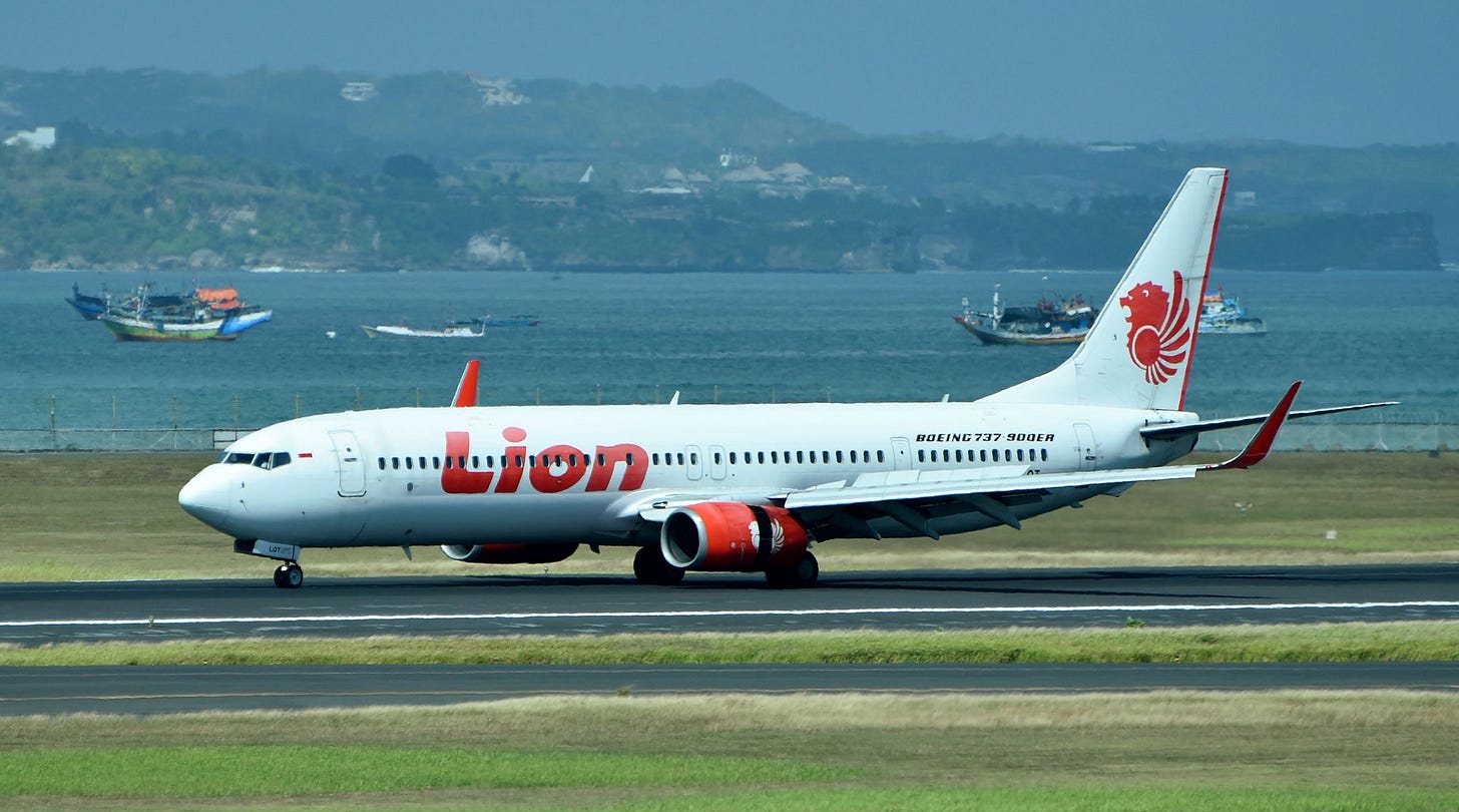 Lion Air Boeing 737 fleet Lion Air Boeing 737 fleet