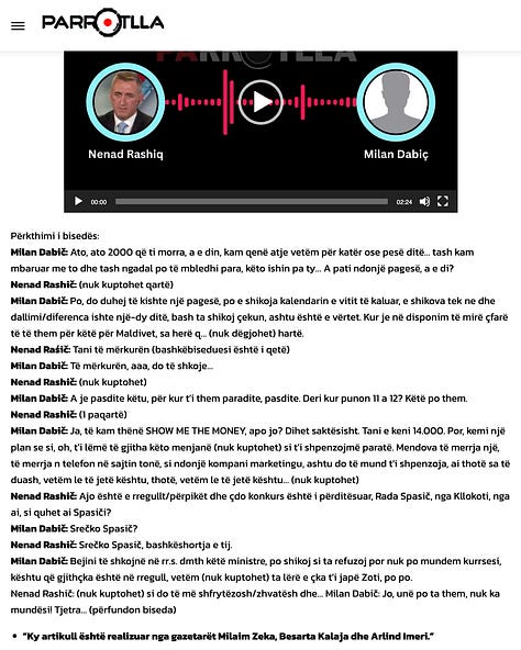 Screenshots from Pa Rrotlla Website's Posts on Nenad Rasic.