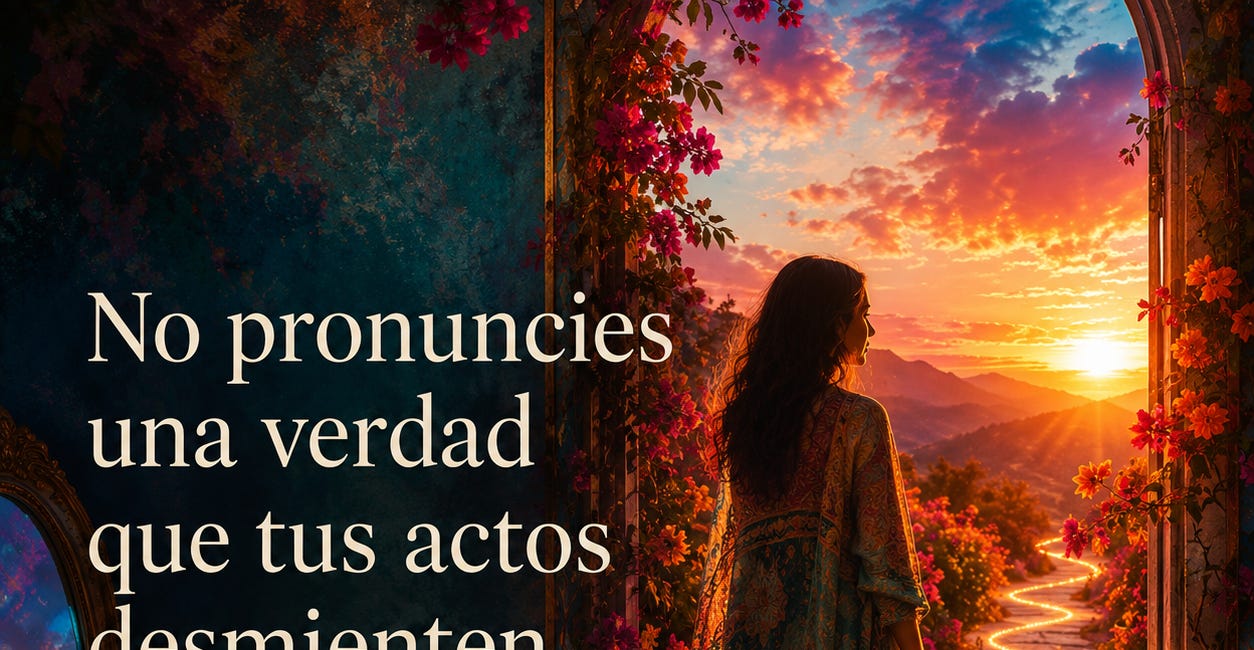 No pronuncies una verdad que tus actos desmienten