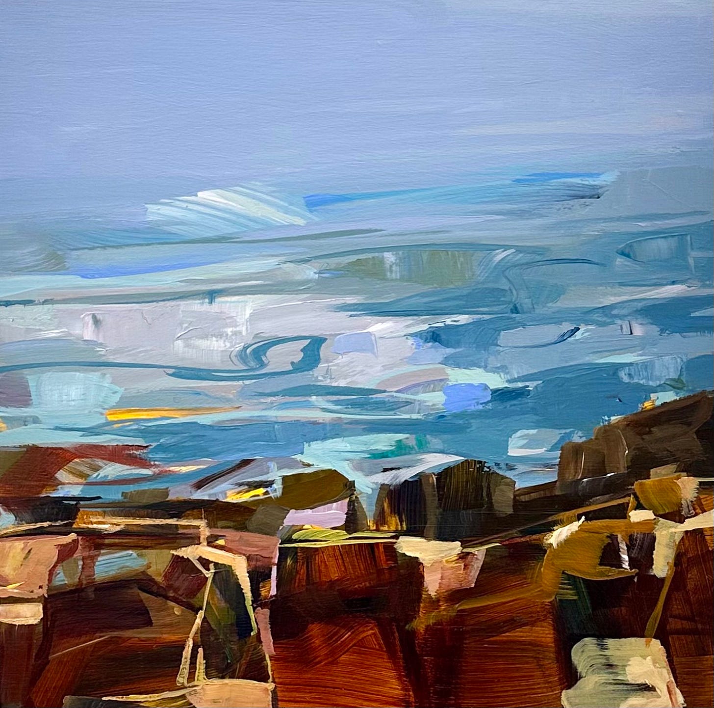 Monhegan Sea by Liz Prescott