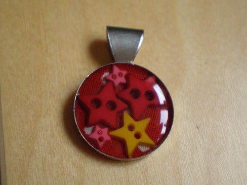 Resin Pendant with Stars Resin Pendant with Stars