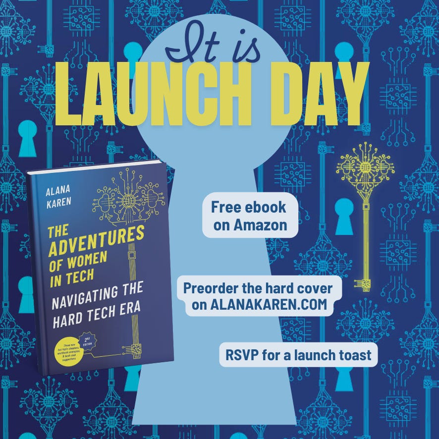 This image repeats text from the article! Launch day: Buy ebook, preorder hard cover, register for toast.