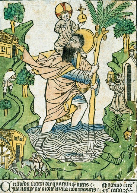 Germany, 15th Century | The Buxheim Saint Christopher (1423) | Artsy