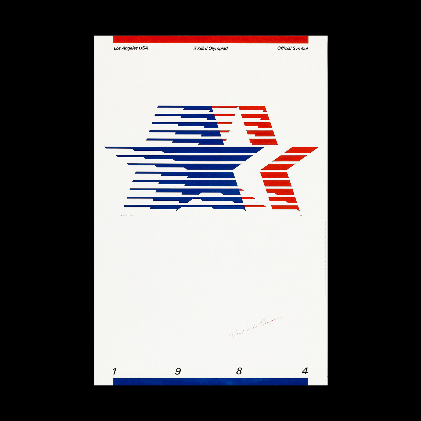 Los Angeles 1984 Logo Robert Miles Runyan Stars In Motion, 1979