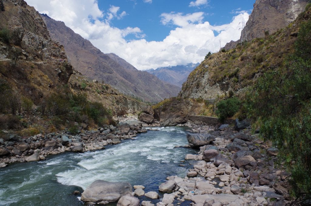 Crossing the Vilcanota River