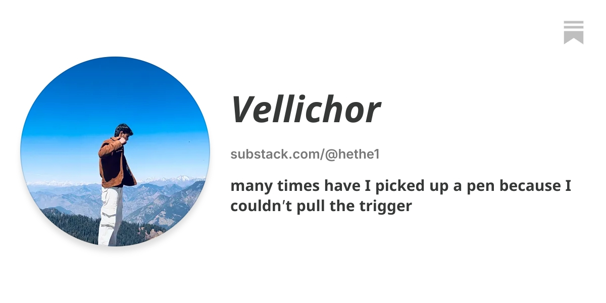 𝑽𝒆𝒍𝒍𝒊𝒄𝒉𝒐𝒓 | Substack