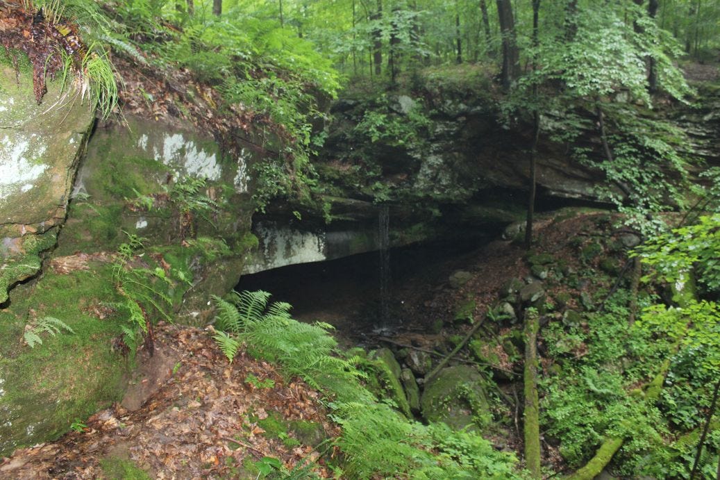 Ferguson Falls and rock shelter at Malabar Farm