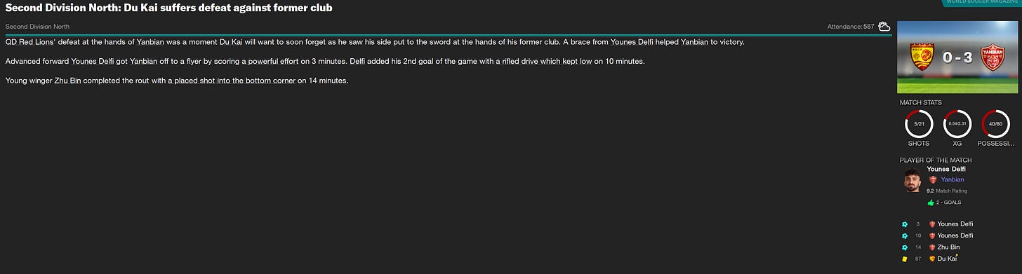 Football Manager 2023 Match Review
