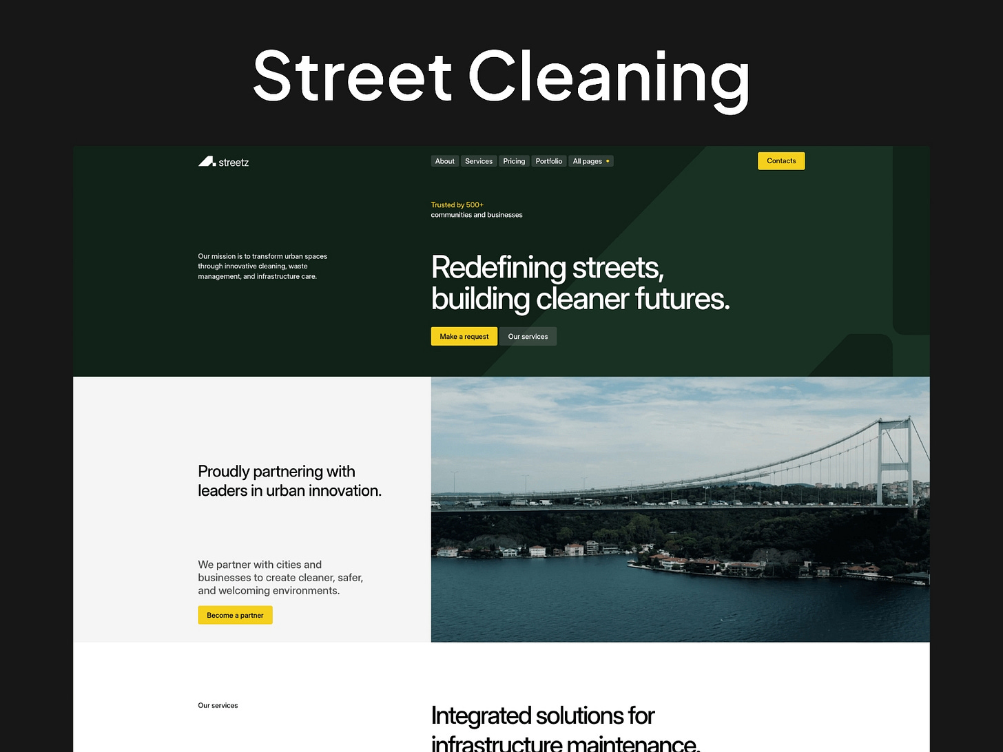 Streetz — Street Cleaning & Maintenance Template