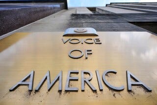 The Voice of America building is pictured in Washington, May 5, 2025. (AP Photo/Gene J. Puskar, File) The Voice of America building is pictured in Washington, May 5, 2025. (AP Photo/Gene J. Puskar, File)