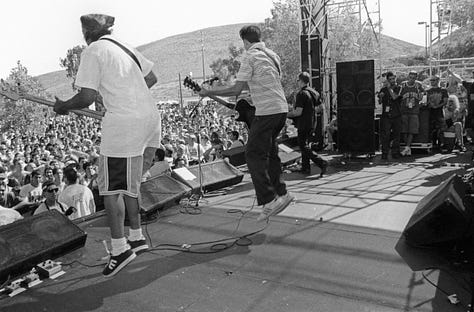 images from Warped Tour 1995 of L7, Quicksand and Civ