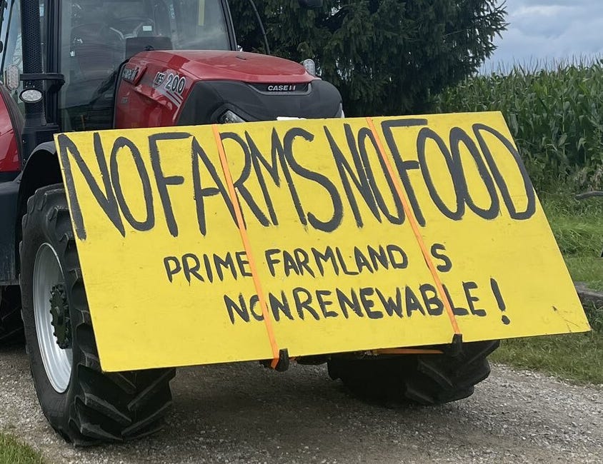 TheyLied: Hypocrites - Ontario will "protect key agricultural areas" for new energy projects, but is quite happy to plow over prime farmland in Wilmot Township for unspecified development. WTF?
