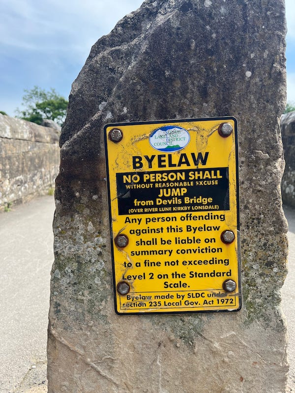 2025-6-20 Sign on The Devil’s Bridge, photo by author