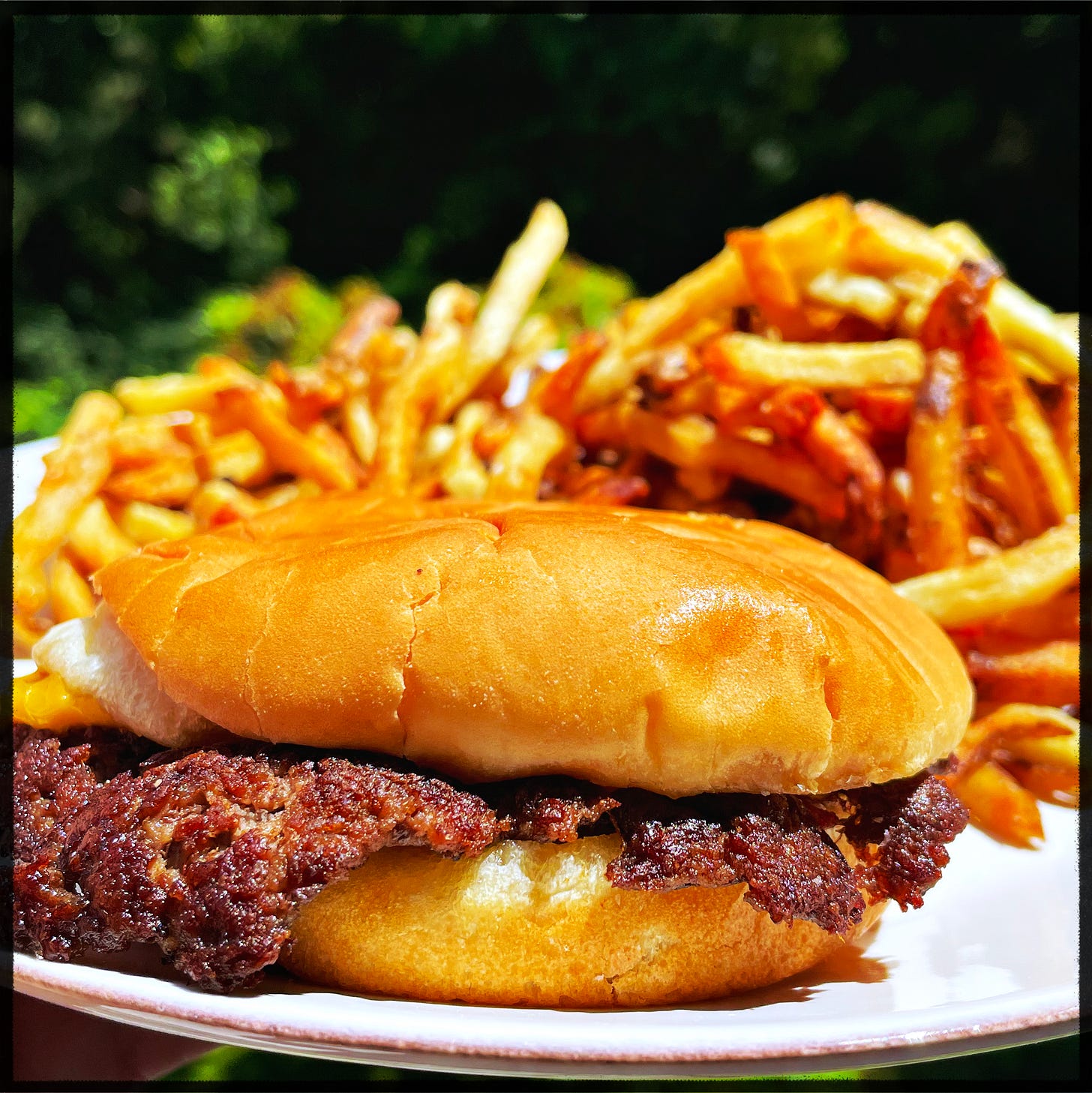 Burger and fries