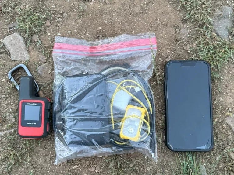 Our electronics for the trail.