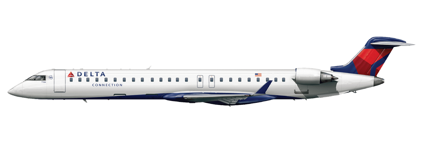 Endeavor Air CRJ-900 regional jet, wholly-owned Delta subsidiary