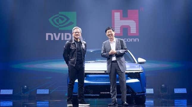Jensen Huang and Young Liu